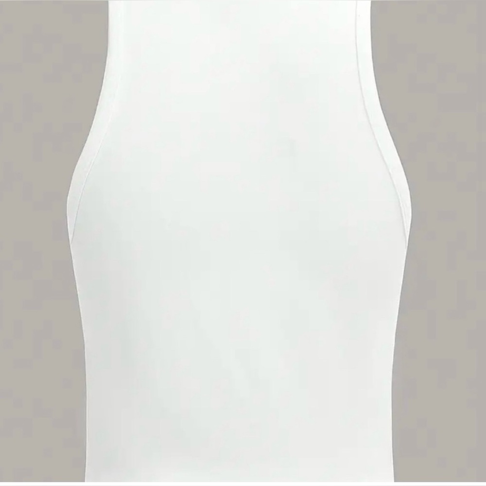 White Crop Tank Top with Brown Cowboy Boot Print on the Front. NWT Size Large. - Picture 2 of 7